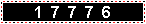 a white blinkie with black borders that has text that says '17776'