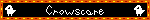 a blinkie with a dark orange border on a black background, with red and yellow lights, and with white text saying 'crowscare'