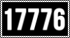 a black stamp with a white border with text that says '17776