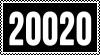 a black stamp with a white border with text that says '20020